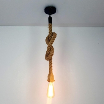 Lampa wisząca w stylu vintage z liny konopnej 1m [22250000728]